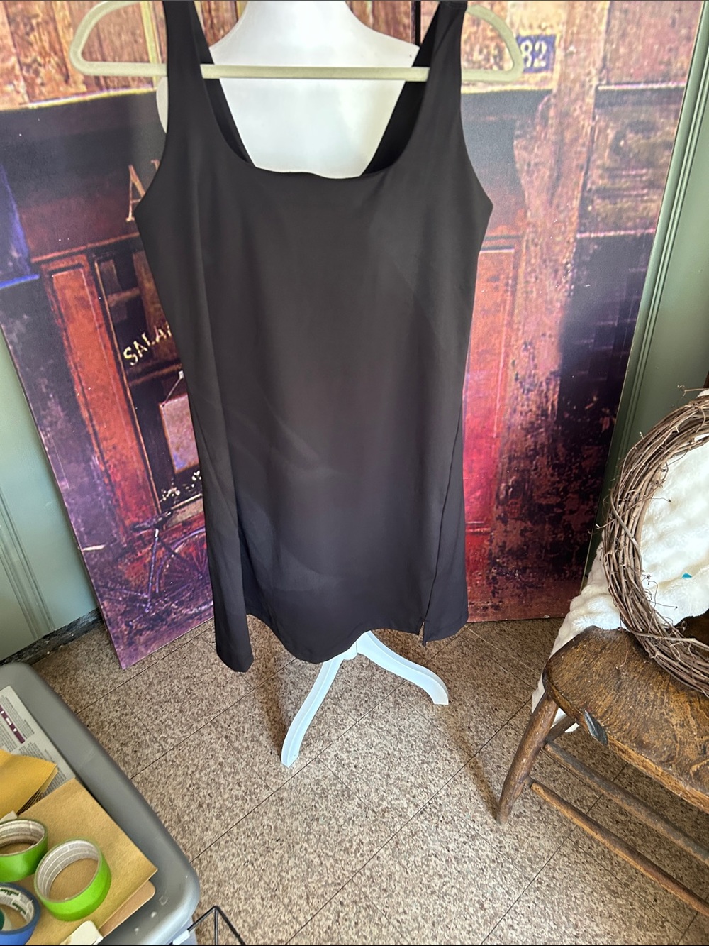 Old Navy Black Active Powersoft Tank with Built-In Bra